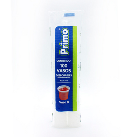 Vaso Primo Plastico #0 100 PZS