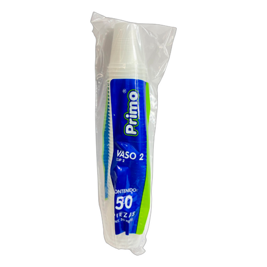 Vaso Primo Plastico #2 50 PZS