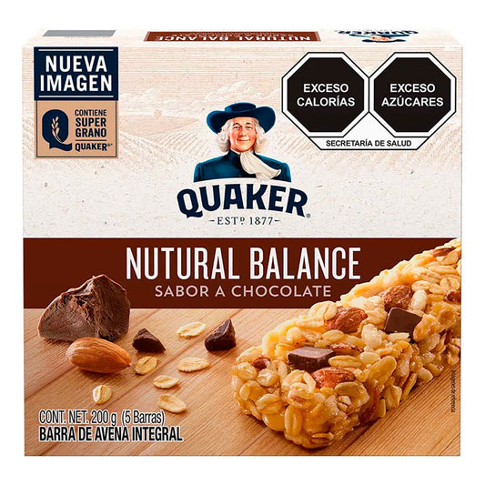 Barritas Quaker Natural Balance Chocolate 200 GRS