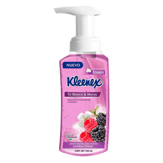 Jabón Líquido Kleenex Espuma Té Blanco Y Moras 220 MLL