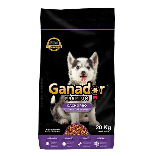 Croquetas Ganador Premium Cachorro Razas Grandes 20 KGS