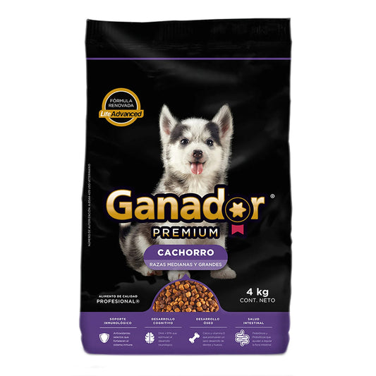 Croquetas Ganador Premium Cachorro Md/Gde 4 KGS