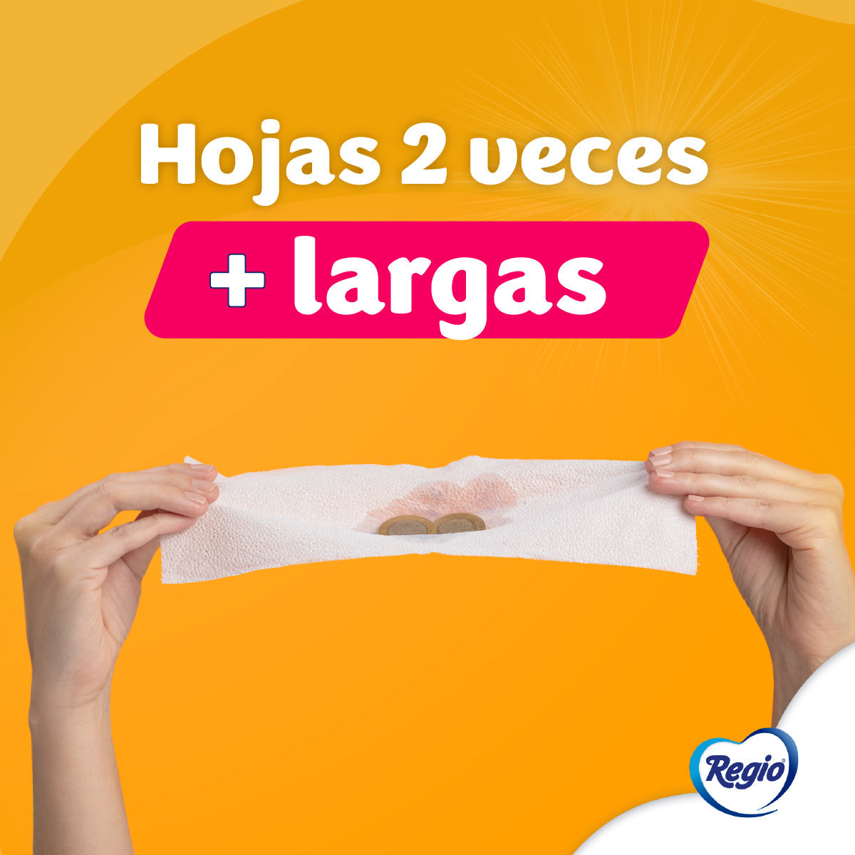 Regio Papel Higiénico Rinde+ 4 Mega Rollos