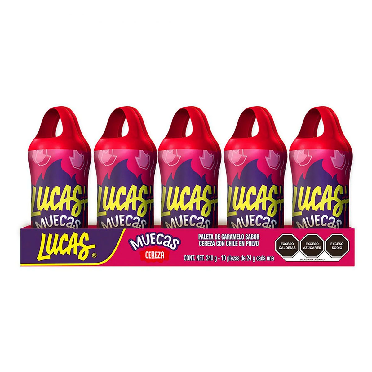Paleta Lucas Muecas Cereza 10 GRS