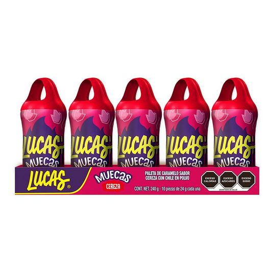 Paleta Lucas Muecas Cereza 10 GRS