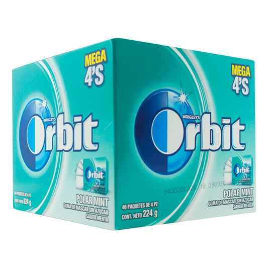 Exhibidor Chicle Orbit 4'S Polar Mint 40 PZS