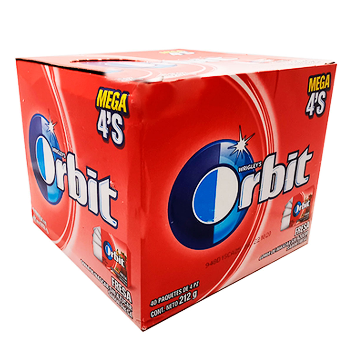 Exhibidor Chicle Orbit 4'S Fresa 40 PZS