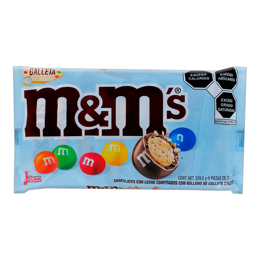 Exh Choco M&M 6Pk Crunchy Cookie Mars Crunchy Cookie 38.3 GRS