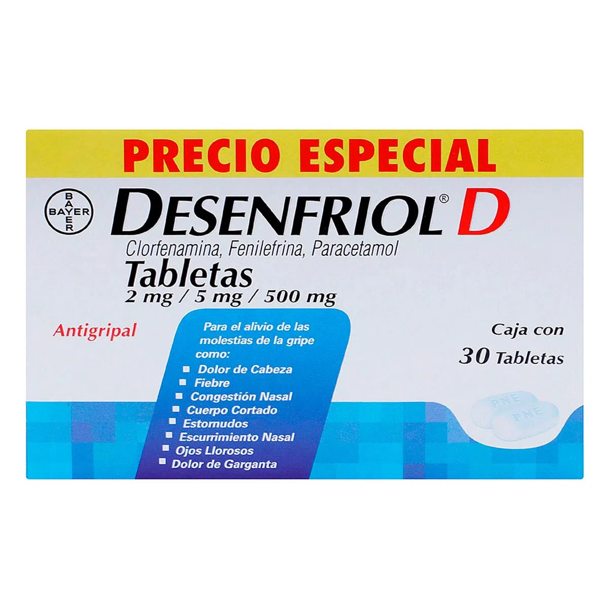 Medicamento Desenfriol D Tabletas 30 PZS