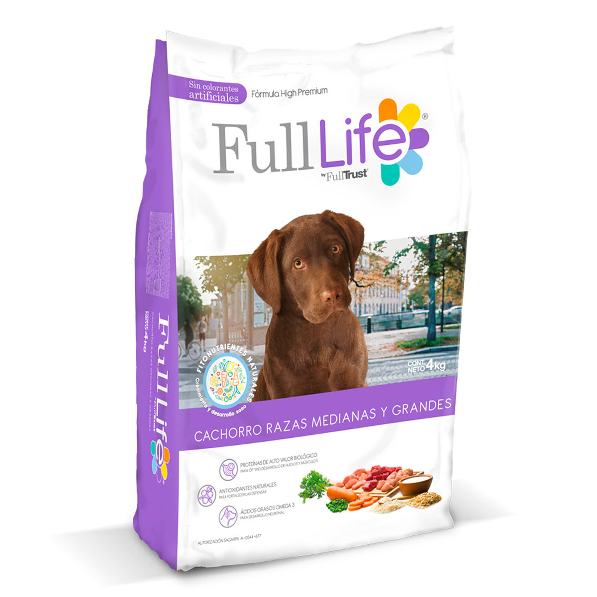 Alimento Para Perro Full Life Cachorro Razas Mediana Y Grande 4 KGS