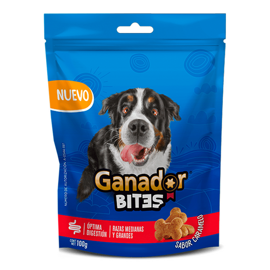 Alimento Alim Ganador Bites Opt Dig Rz M/G Caram Ganador  Bites Opt Dig Rz M/ 100 GRS