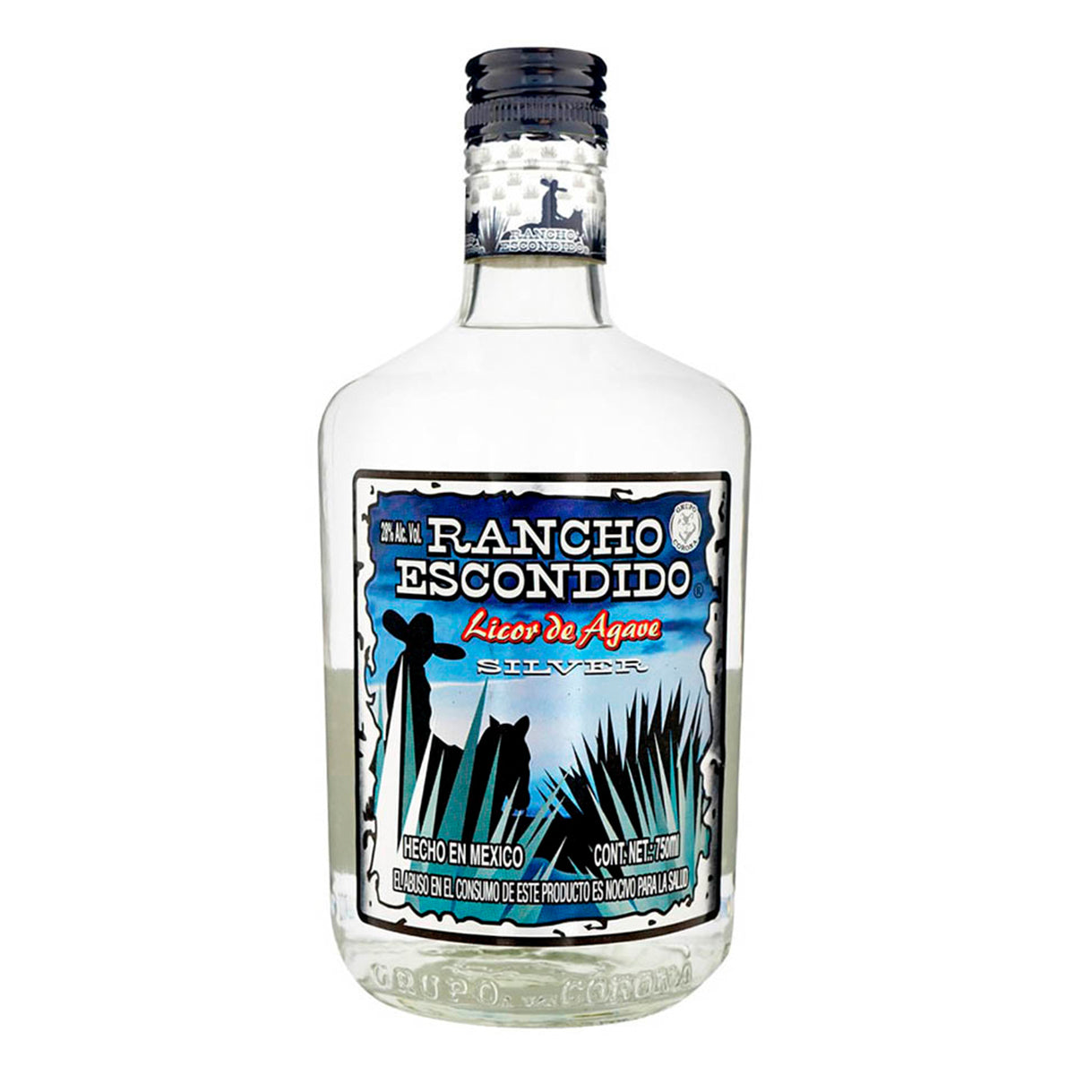 Tequila Licor Rancho Escondido Silver Rancho Escondido Plata 750 MLL