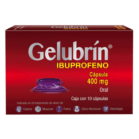 Medicamento Gelubrin Ibuprofeno 400Mg Capsula 10 PZS