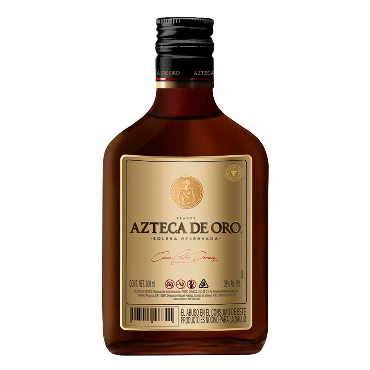 Brandy Azteca De Oro+4Pzpres.Clasico 200 MLL