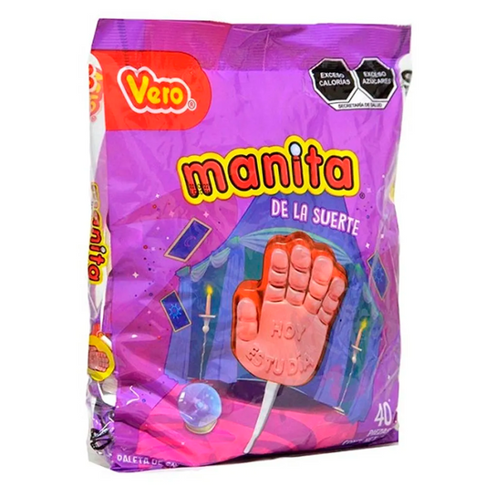 Exhibidor Paleta Vero Manita De La Suerte 40 PZS