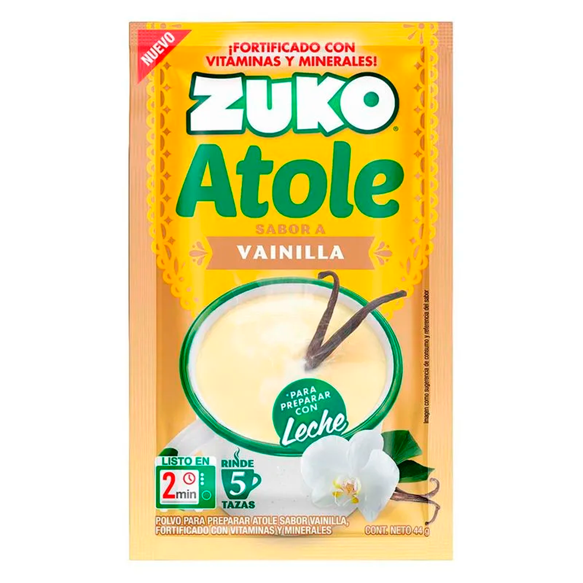 Exh Atole Zuko Vainilla Zuko 44 GRS