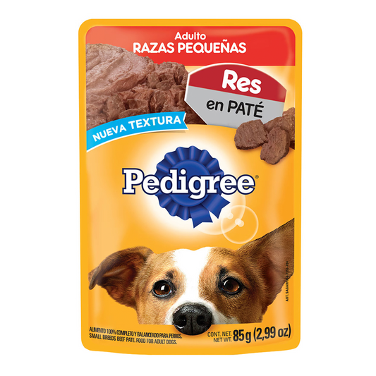 Alimento Para Mascotas Pedigree Pate Razas Peq Res Sob 85 GRS