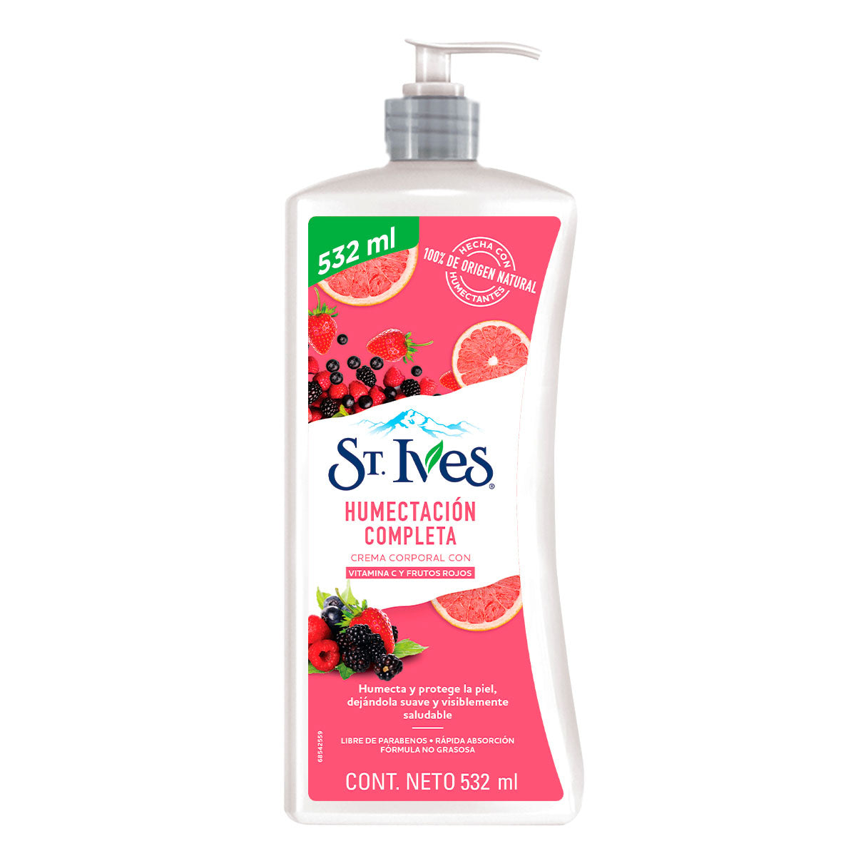 Crema Corporal St. Ives Humectación Completa Frutos Rojos 532 MLL