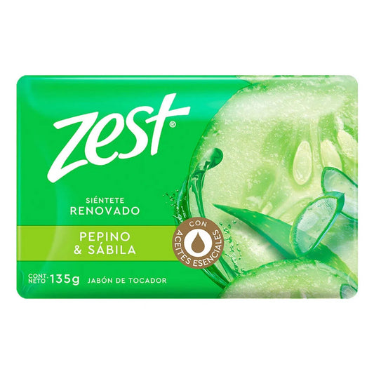 Jabon De Tocador Zest Pepino 135 GRS