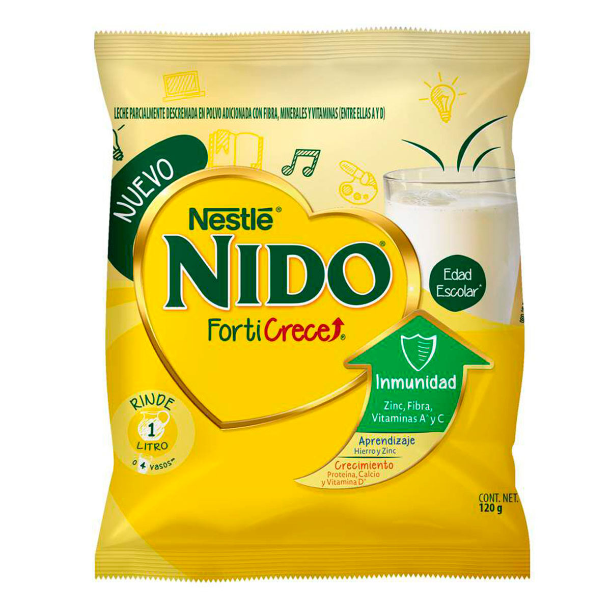 Leche Nestle Nido Forti Bolsa 120 GRS