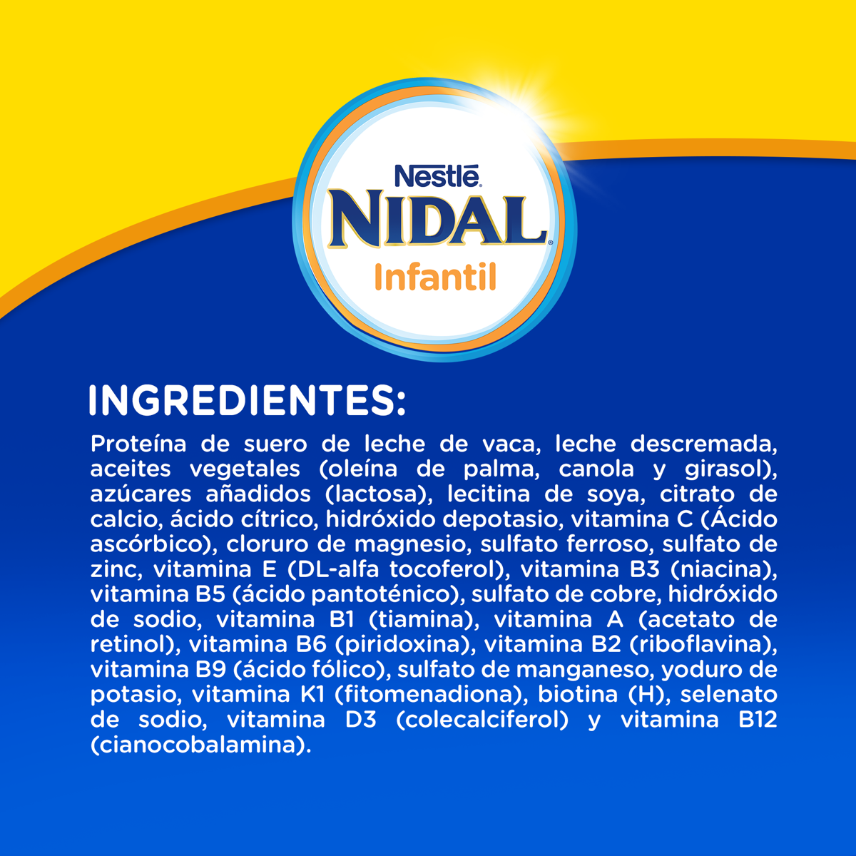 Alimento para Niños de Corta Edad Nidal Infantil Bolsa 330g