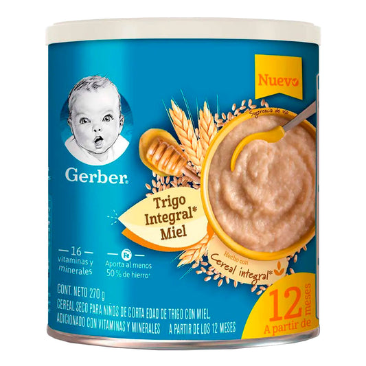 Cereal Gerber 4A Integral Trigo Miel 270 GRS