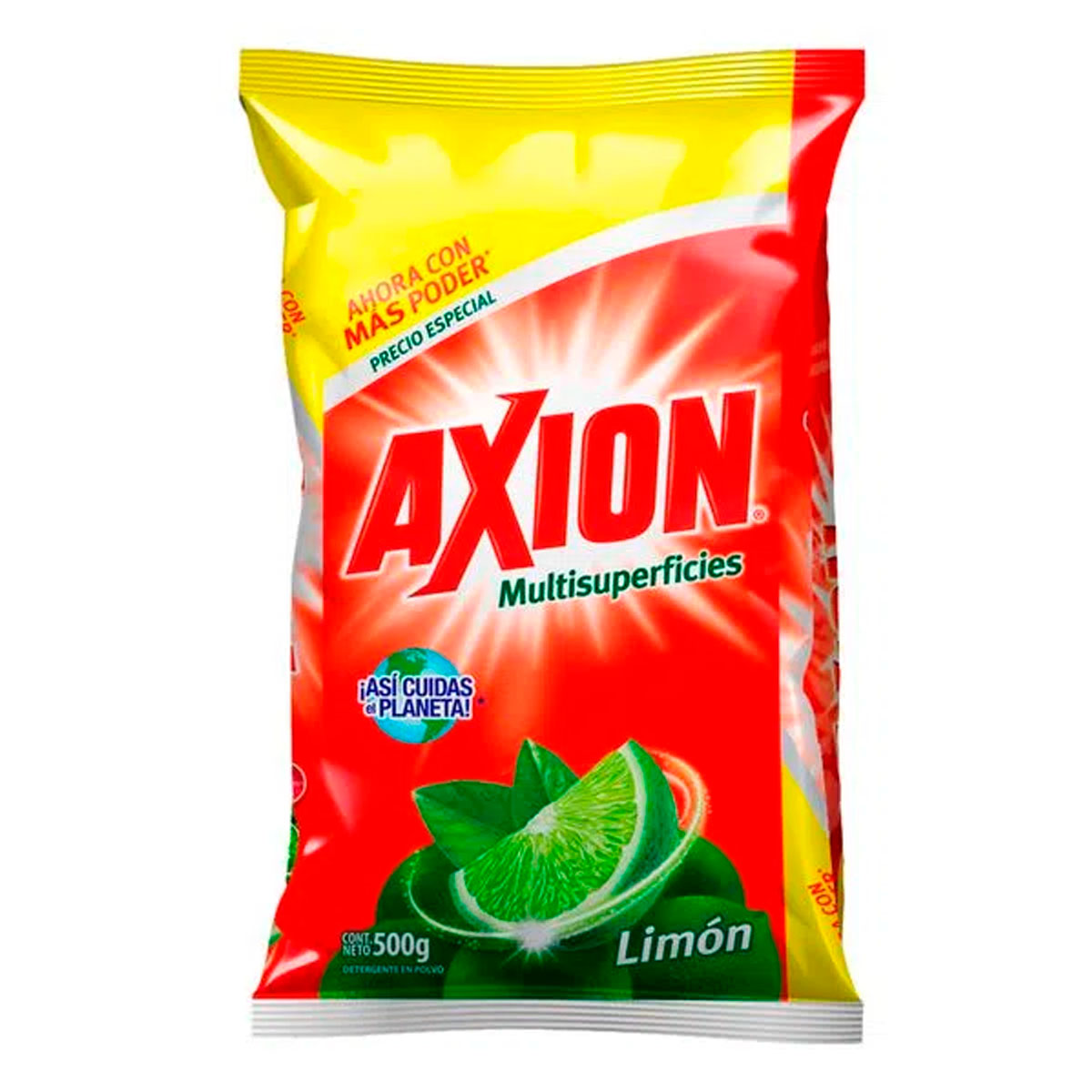 Detergente Lavatrastes en Polvo Axion Limón 500 g