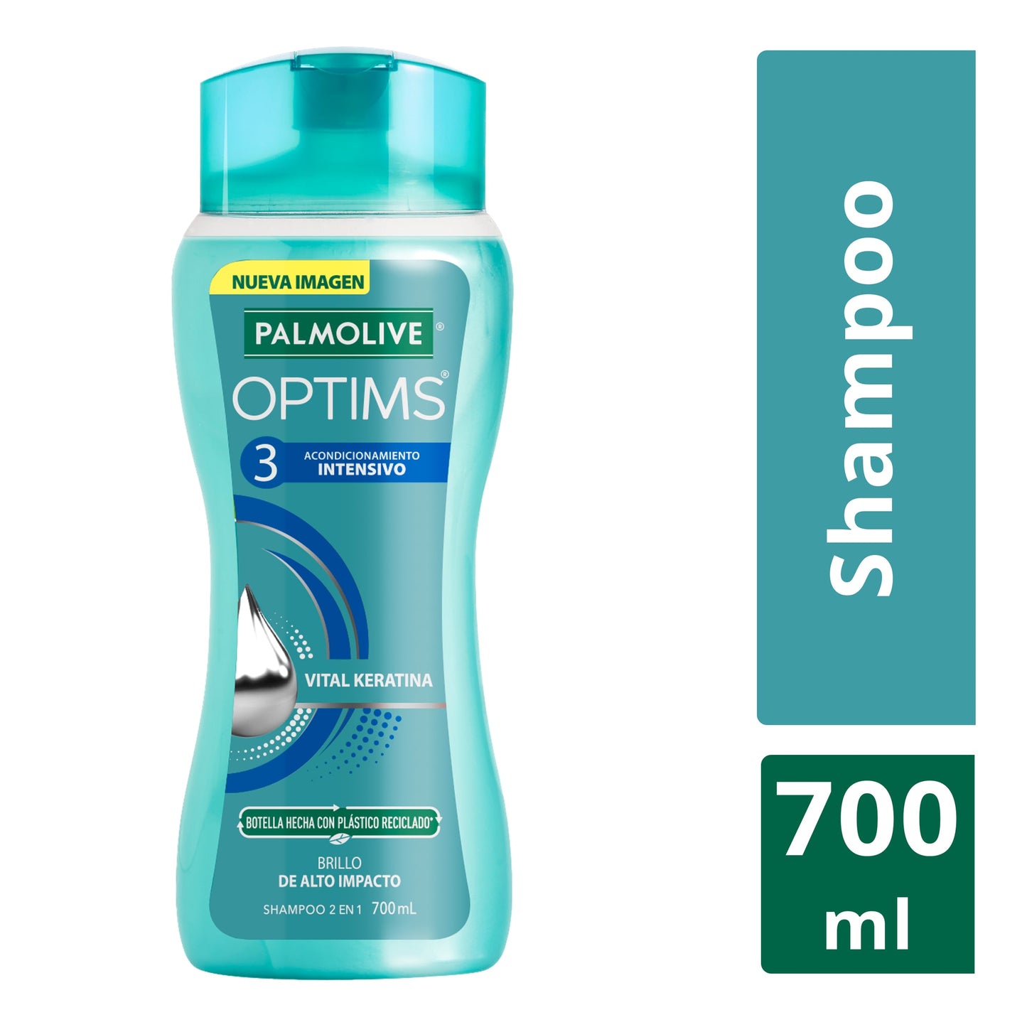 Shampoo 2 en 1 Palmolive Optims Acondicionamiento Intensivo 700 ml