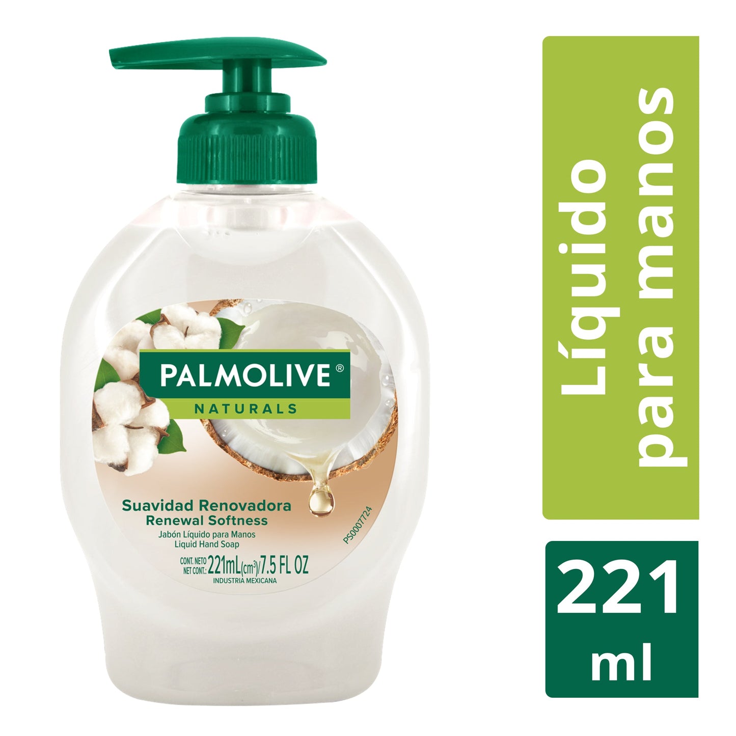 Jabón Líquido para Manos Palmolive Naturals Coco y Algodón 221 ml