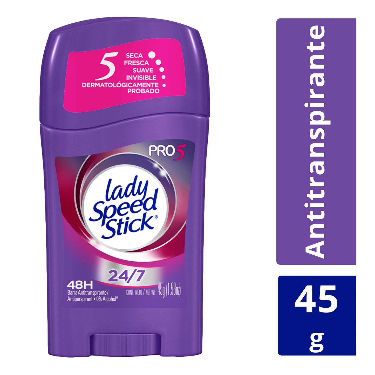 Antitranspirante Lady Speed Stick pro 5 en 1 en barra para dama de 45 g