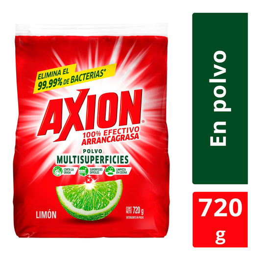 Lavatrastes en Polvo Axion Multisuperficies Limón, 720 gr