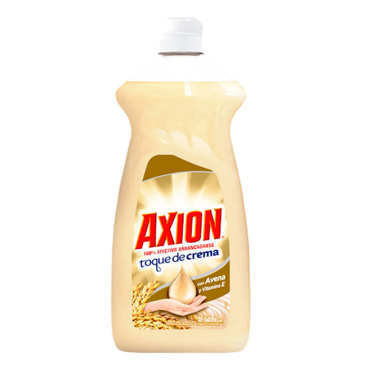 Detergente Lavatrastes Líquido Axion Toque de Crema Avena y Vitamina E de 640 ml