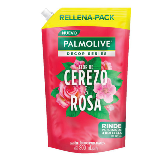 Jabón para Manos Palmolive Decor Series Flor de Cerezo y Rosa 800 ml