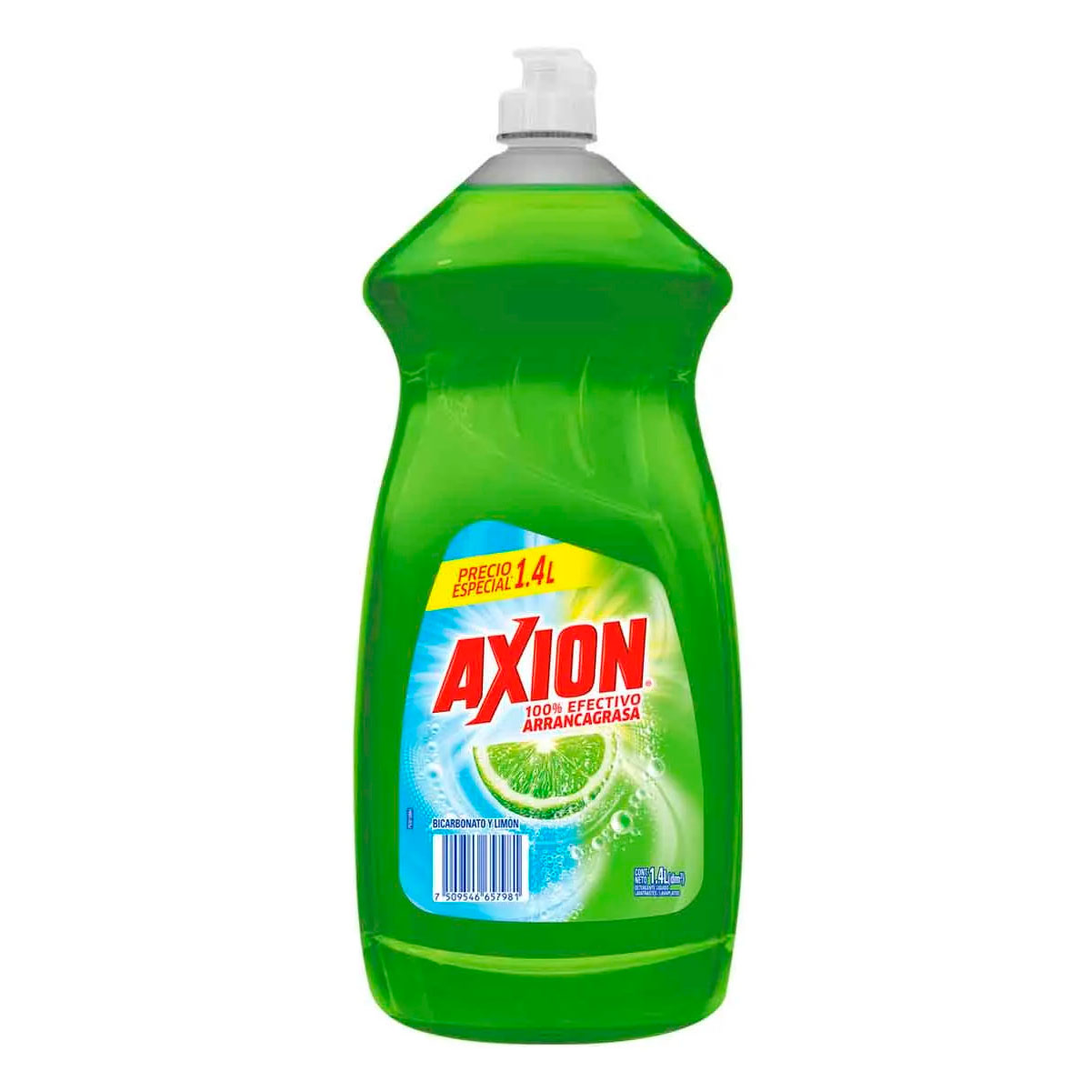 Lavatrastes Axion Bicarbonato y Limón Líquido 1.4 l