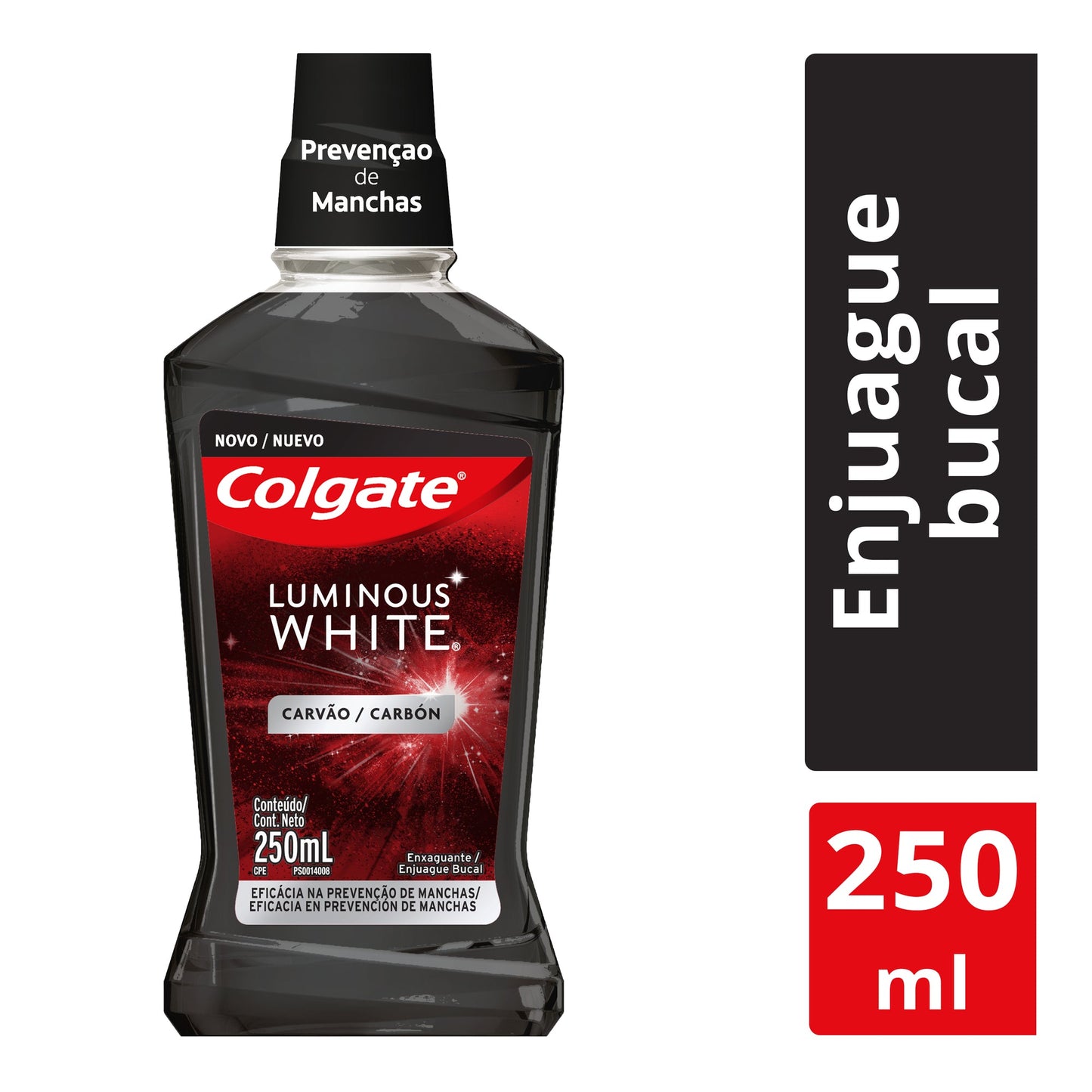 Enjuague Bucal Blanqueador Colgate Luminous White Carbón 250 ml