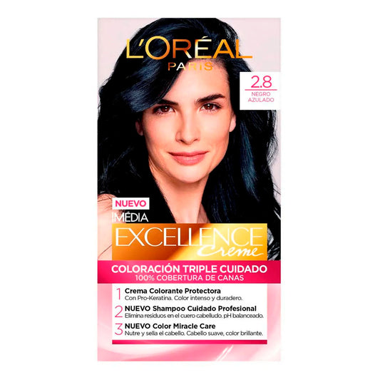 Tinte Imedia Excellence 2.8 Negro Azulado 1 PZS