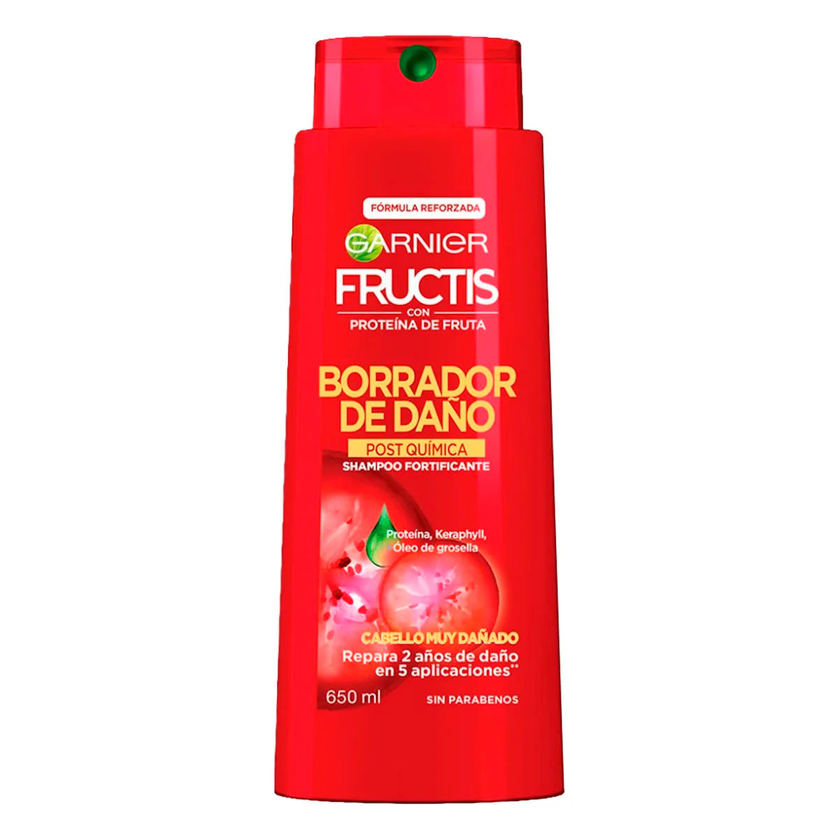 Shampoo Fructis Borrador De Daños Post Química 650 MLL