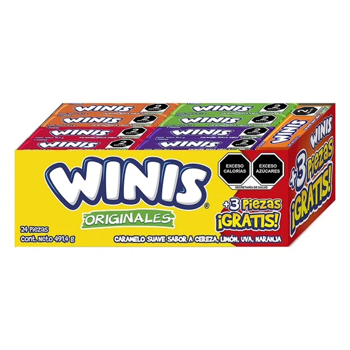 Dulces Winis Cuadreta Surtido 24 PZS