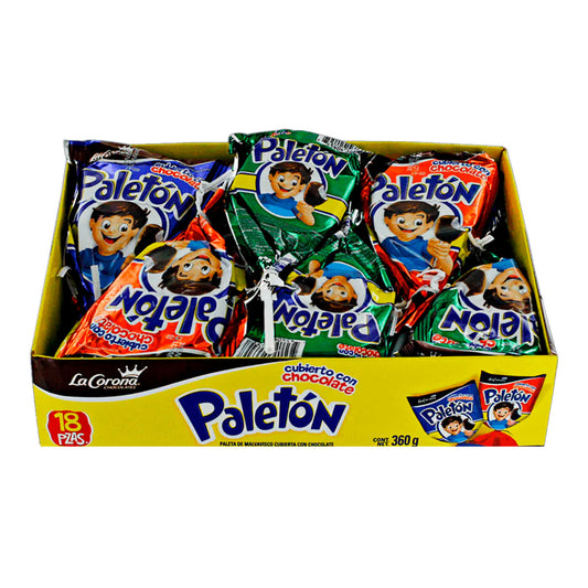 Malvavisco La Corona Paleton C/Chocolate 18 PZS