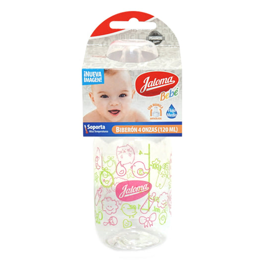 Biberon De Plastico Jaloma 4Oz Niña Con Mamila De Silicon 1 PZS