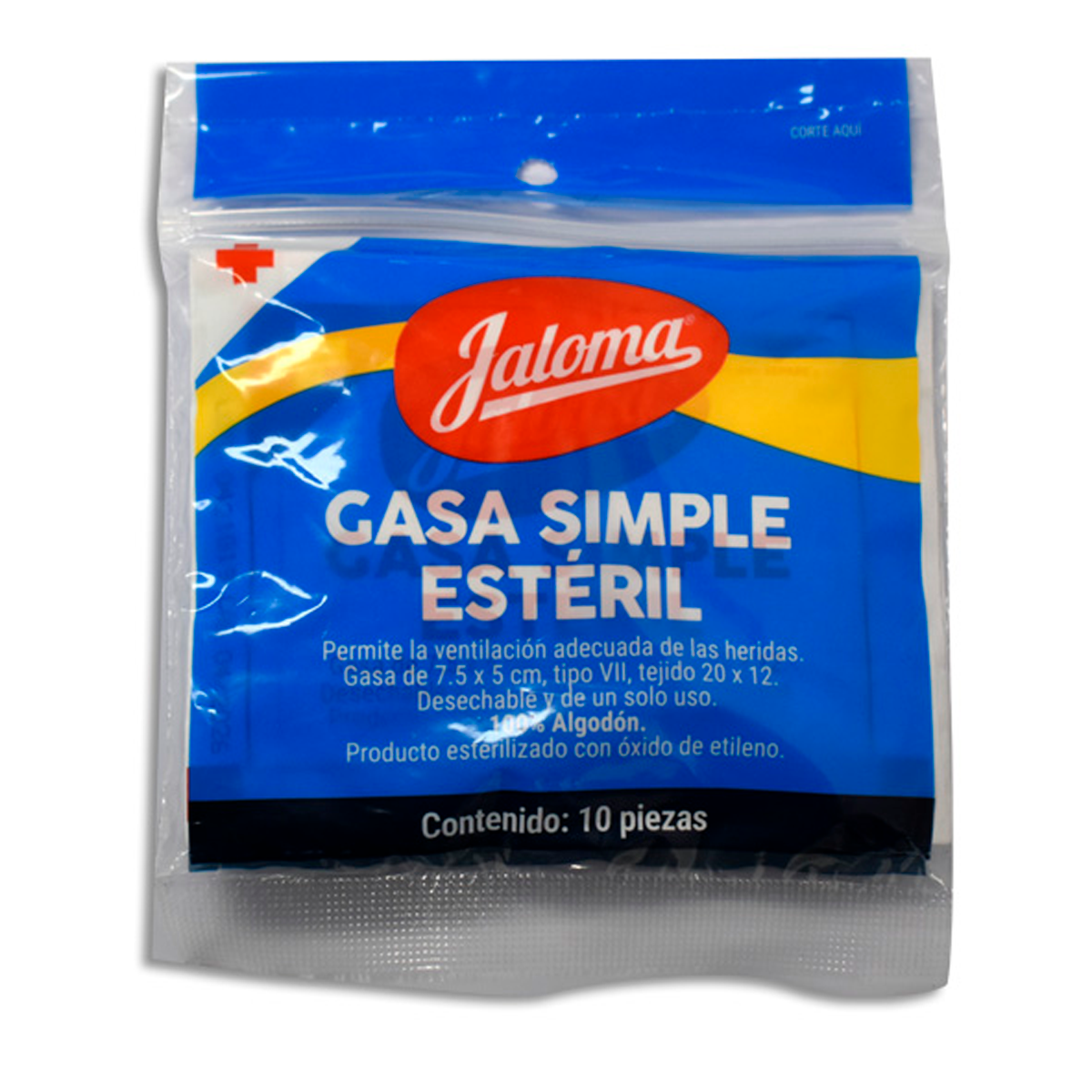 Gasa Jaloma Cojin 7.5X5Cm 10 PZS