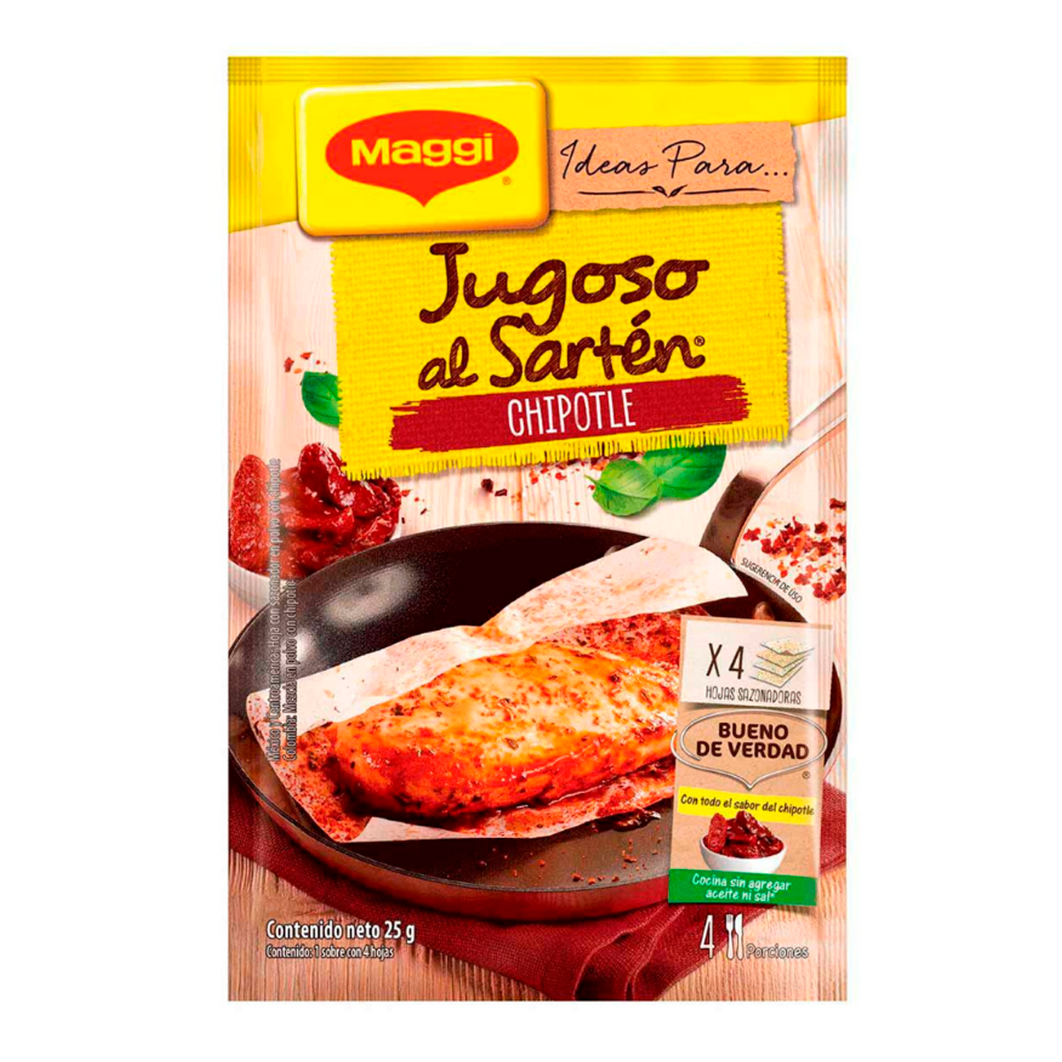 Sazonador Maggi Jugoso Al Sarten Chipotle 25 GRS