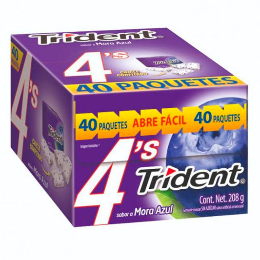 Exhibidor Chicle Trident 4'S Mora 40 PZS