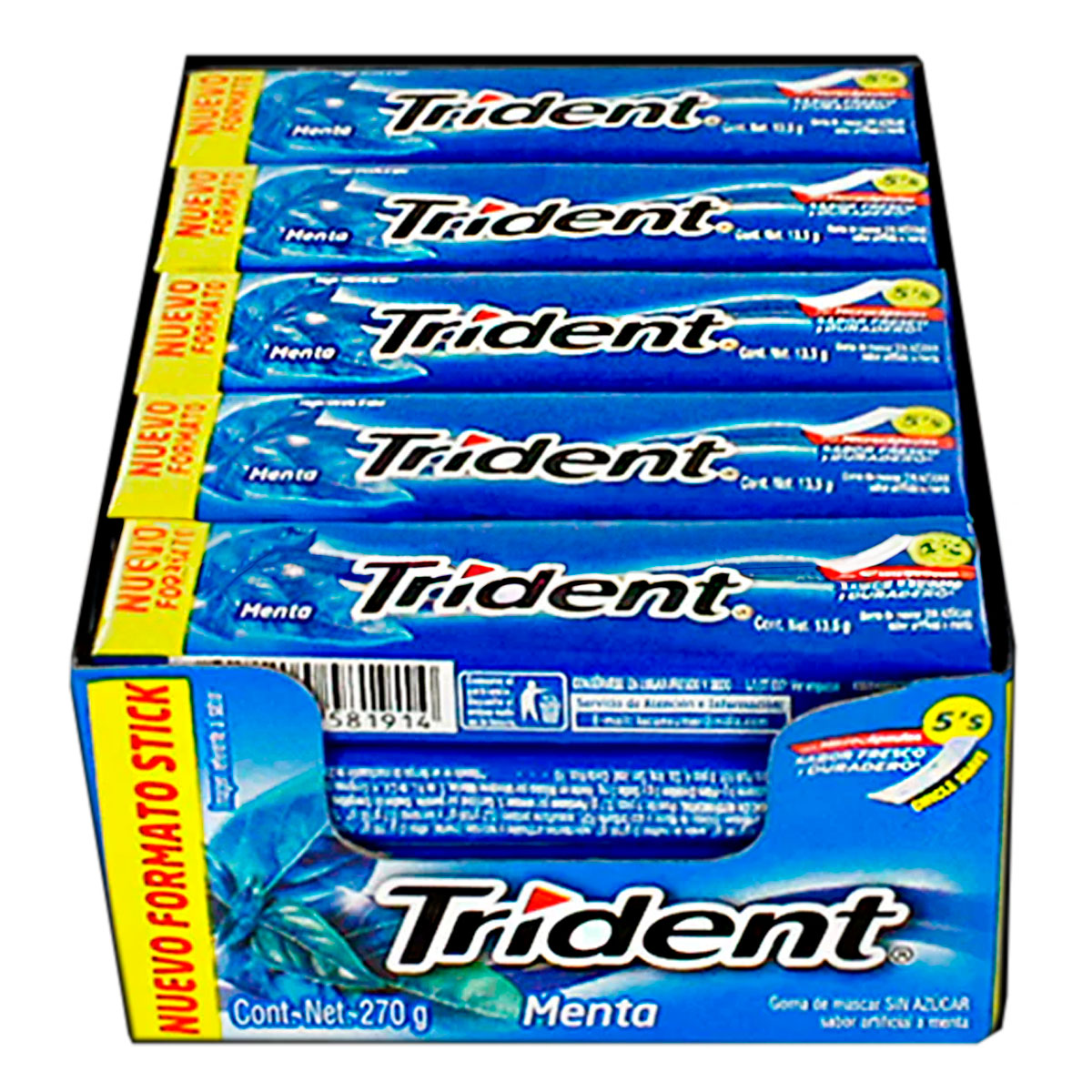 Trident 5S Menta 20 PZS – Basicos