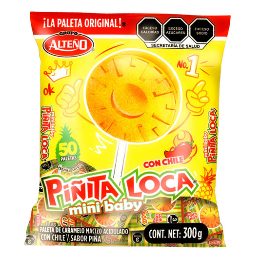 EXH PALETA ALTEÑO MINI PIÑITA LOCA 50 PZS