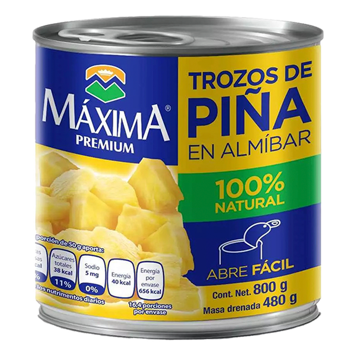Piña En Trozos Máxima Abre Fácil 800 GRS – Basicos