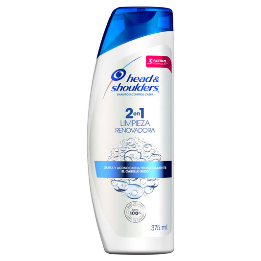 Shampoo H&S 2En1 Limpieza Renovadora 375 MLL