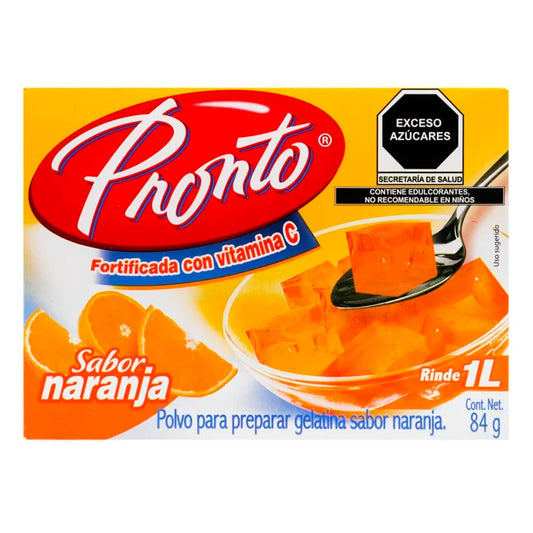 Gelatina Pronto Sabor Naranja De 84 Gramos 84 GRS