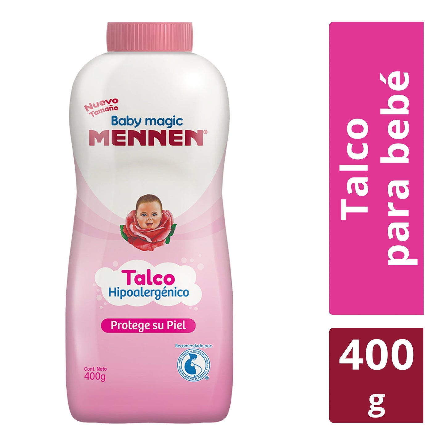 Talco para Bebés Baby Magic Mennen Rosa, 400 gr