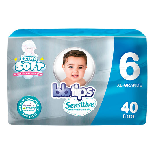 Pañal BBTips Sensitive Etapa 6 40 PZS